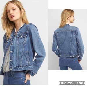GAP Icon Raw Collar Denim Jacket XS
